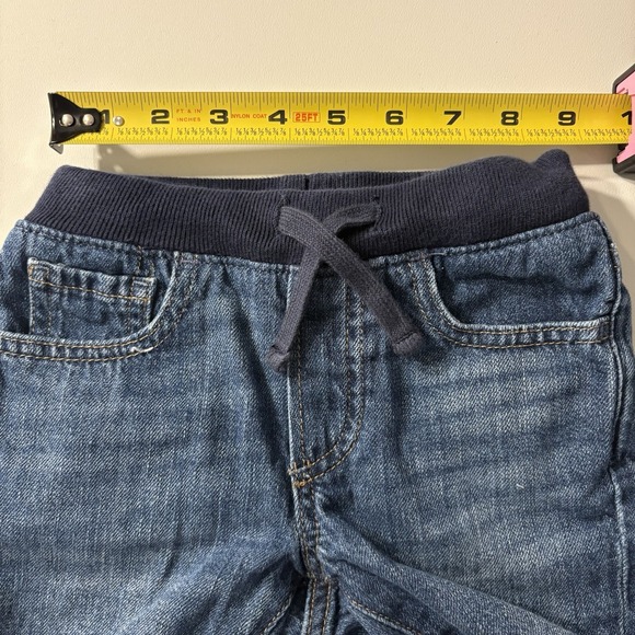 Baby Gap Boys Denim Shorts 5T Raw Hem Drawstring Waist Dark Wash 100% Cotton - Picture 9 of 9